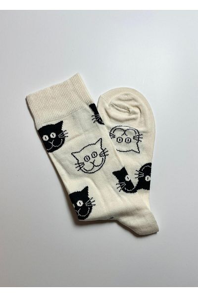 Rumon Cotton Cute Cat Patterned Unisex Socks