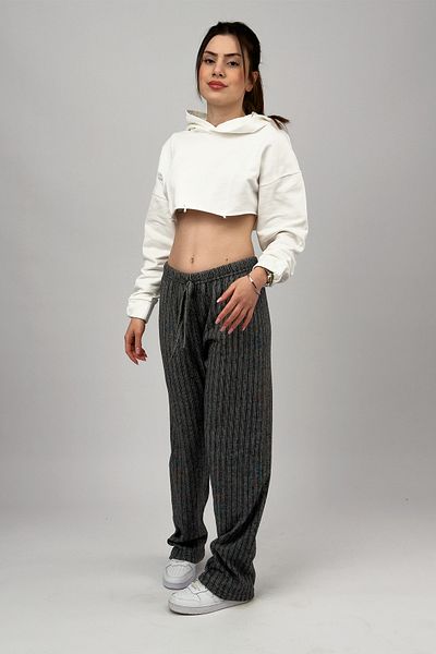 Betimoda Soft Cotton Black Women's Oversize Sweatpants Sleepwear Bottoms - Elastic Waist