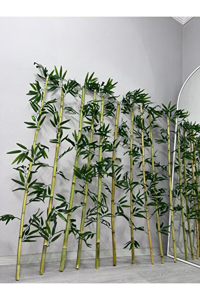 4 Mevsim Ticaret 130 cm Islak Doku Dekoratif Yapay Bambu 10 Adet | 1 Dal Hediye