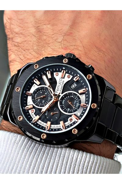 Ferrucci Functions Active Steel Cord 3 Atm Waterproof Men's Wrist Watch
