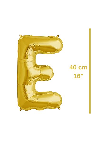 ikm balon Foil Balloon Letter E Helium Balloon 40 cm Gold Color - Letter E Balloon - Letter E Balloon