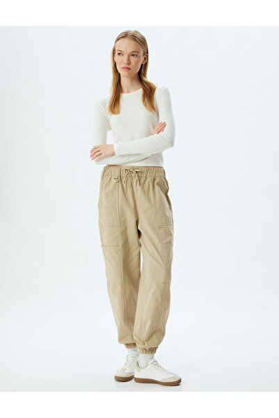 Koton بنطال رياضي نسائي رمادي اللون