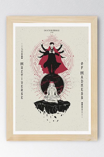 Saturn Doctor Strange Framed Painting - Marvel Movie Poster Poster Painting
