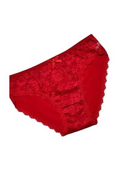 Gizli Butik Pachet de 6 chiloți bikini din bumbac din dantelă pentru femei, multicolori
