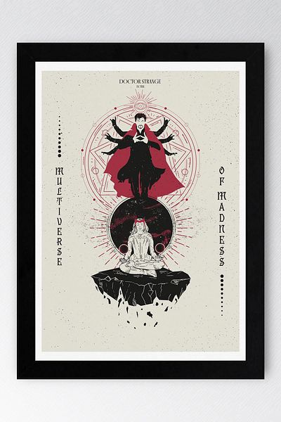 Saturn Tablou înrămat Doctor Strange - Poster Poster Film Marvel