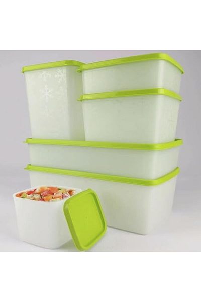 NcK Hobby Life Alaska Deep Freezer Storage Container Set of 6 9.5 Liters - Bpa - Green (Green)