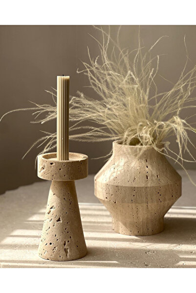 MIARIK DESIGN & DEKORASYON DekoratIf Traverten  Mermer Vazo