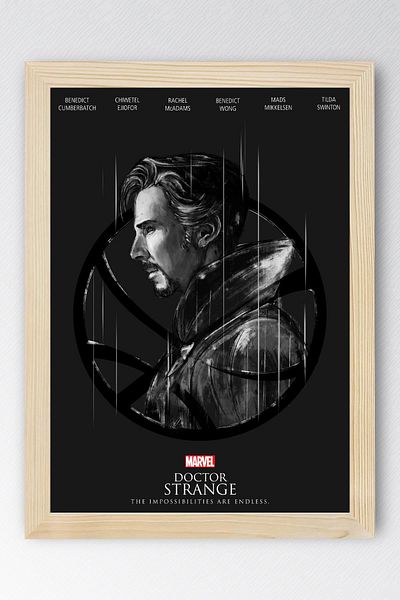 Saturn Doctor Strange Framed Painting - Marvel Movie Poster Poster Painting