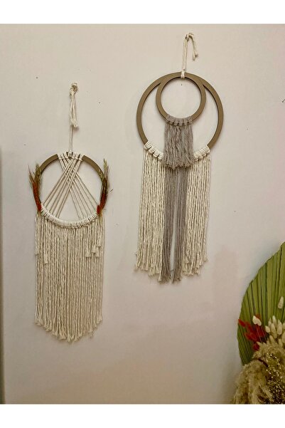 kattuna Bohemian Daisy Jute Mirror Wall Decoration Product Set of 2