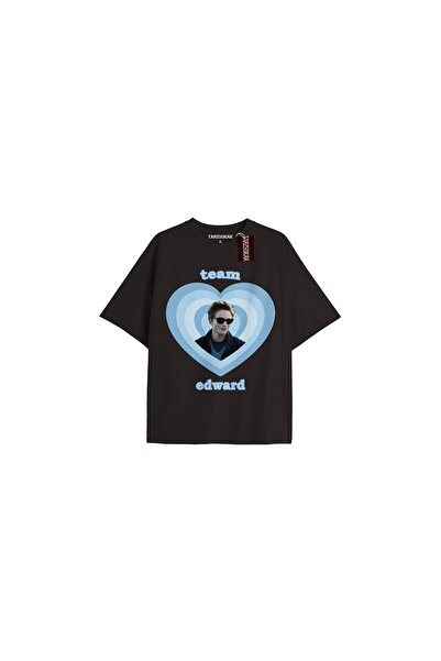 TIMESWASTINGIRL Echipa Twilight Y2k - Tricou „I Love My Boyfriend” COD-Edward