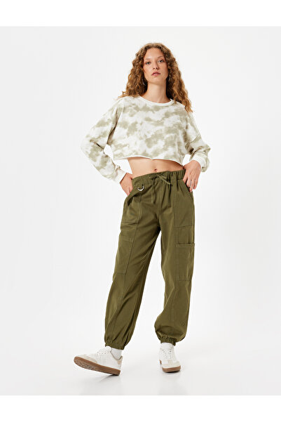 Koton بنطلون رياضي نسائي كاكي