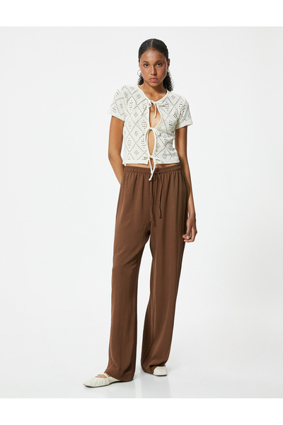 Koton Brown Women's Drawstring Trousers