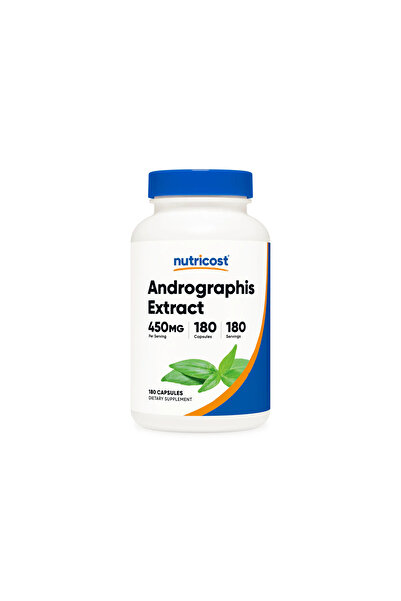 Nutricost Andrographis Extract 450mg, 180 Vegetarian Capsules (CİLT TEMİZLEME + )