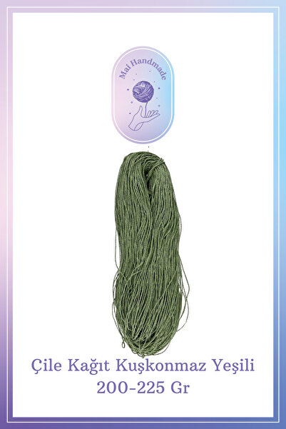 Mai Handmade Kağıt Ip 200-225 gram Kuşkonmaz Yeşili