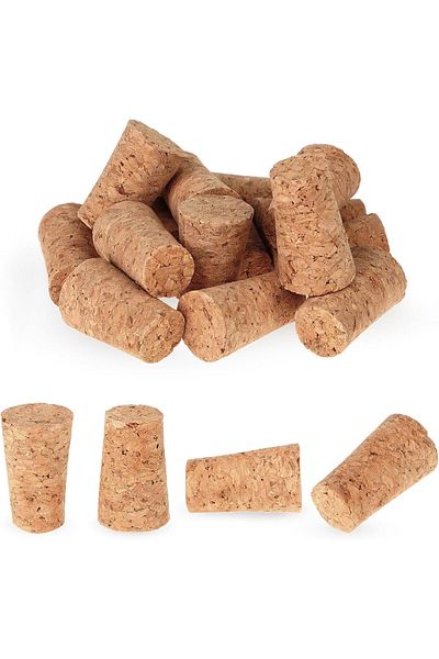 STOREMAX Shpwave 10 Pack Soft Wood Cork Conical Cork Plugs Wooden Bottle Stopper Leak Proof