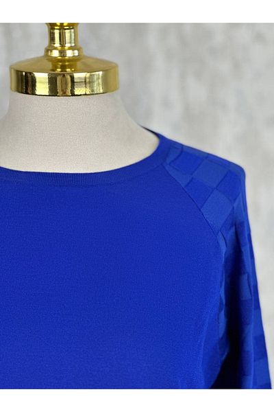 Nefise Mercerized Sleeve Patterned Tunic