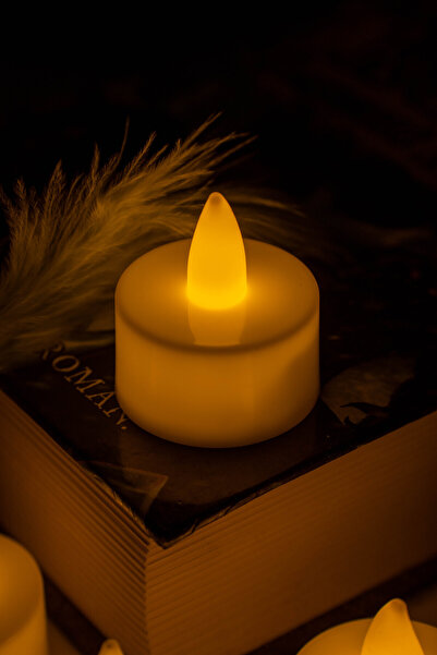 etxShop Led Mum 1 Adet Ledli Mum Model Işıklı Tealight Mum Piller Dahil