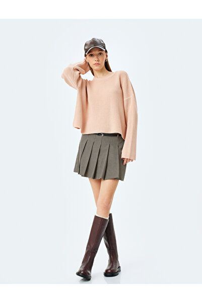 Koton Round Neck Long Sleeve Basic Knitwear Sweater - Regular Fit