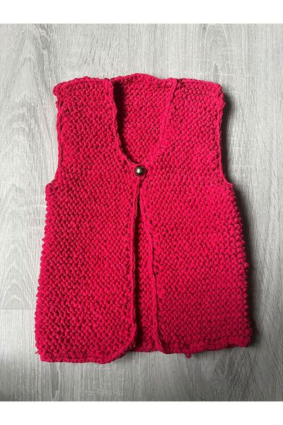 ŞengülKozmetik Baby Girl & Child Vest Hand Knitted Ribbon Vest
