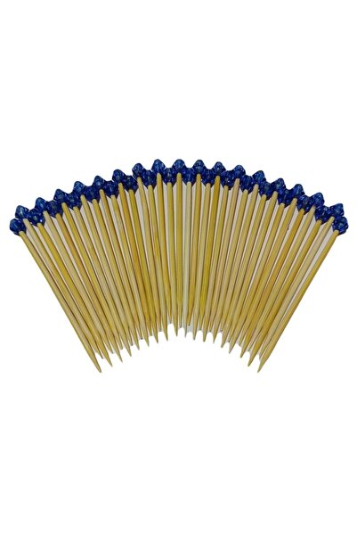 Nadom 100 Adet Kristal Incili Taç Başlıklı Kanepe Kurabiye Pasta Süsleme Sunu...