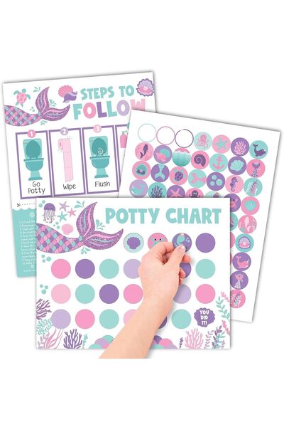 Generic Mikakoz Toddler Potty Training Sticker Chart with Reward Stickers - Pink