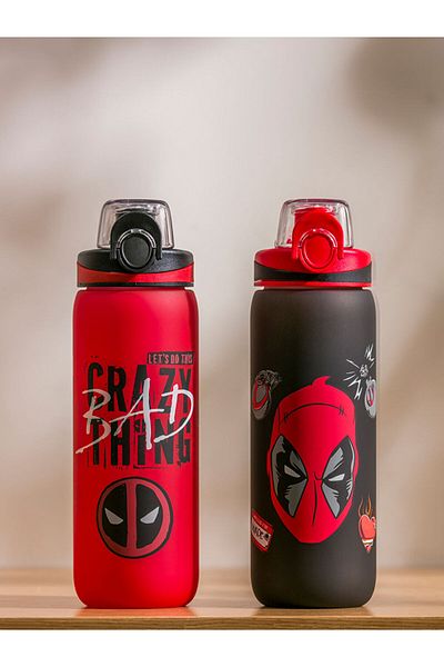 LC Waikiki Quality Parts from Celebi Store |   Mixed Deadpool Printed Water Bottle with Lid 630 ml