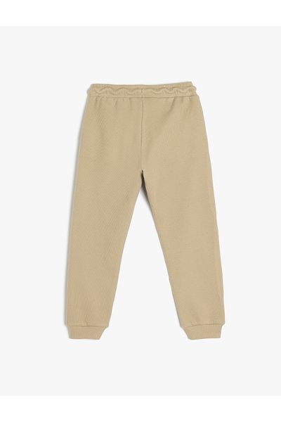 Koton Βαμβακερό Basic Sweatpants - Δεμένη μέση και λεπτομέρεια τσέπης