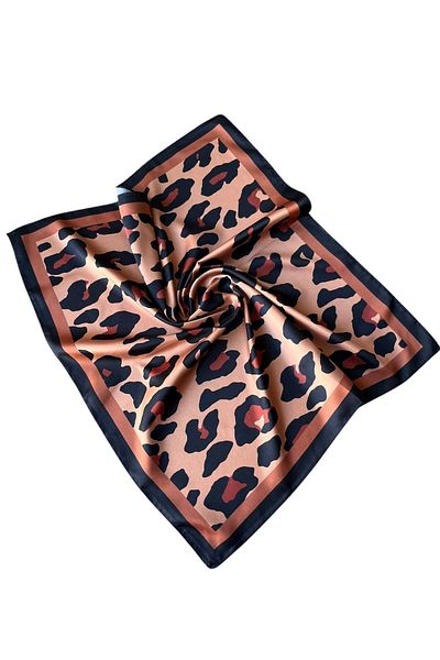 baderin Brown Patterned Scarf