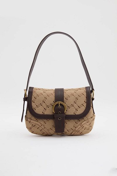 BE BLUE Monogram Bag with Stitch Detail