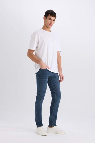 DeFacto Pedro Slim Fit στενή εφαρμογή κανονική μέση στενό τζιν παντελόνι B3622ax