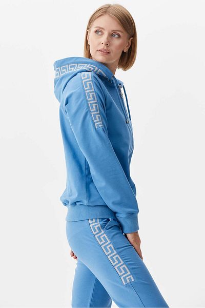 Sementa Set de trening cu glugă cu sclipici din tricot - albastru