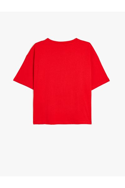 Koton Crew Neck Short Sleeve Cotton Printed T-Shirt