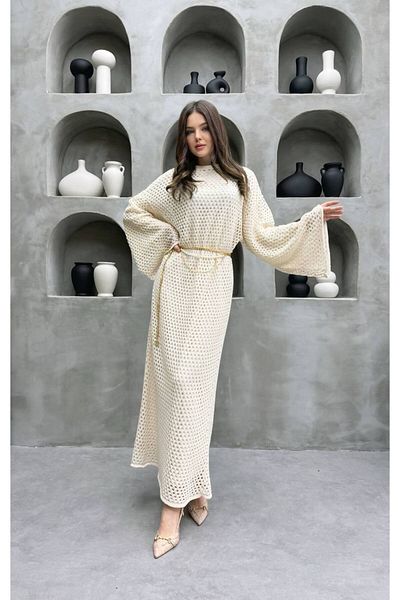 Molly Nelly Women's Knitwear Mesh Lining Dress