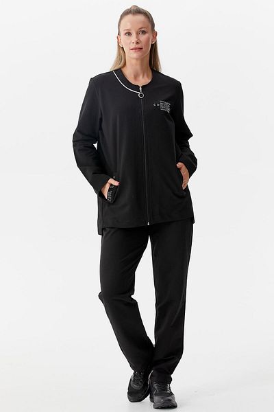 Sementa Σετ φόρμας Plus Size Stone Detailed - Μαύρο