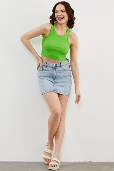 Sementa Swimmer Model Crop Singlet - Πράσινο Φιστίκι