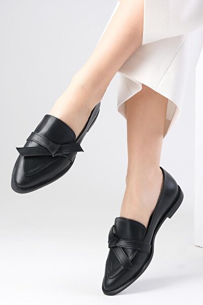 Mio Gusto Dámske ležérne ploché topánky Ezra Black Color