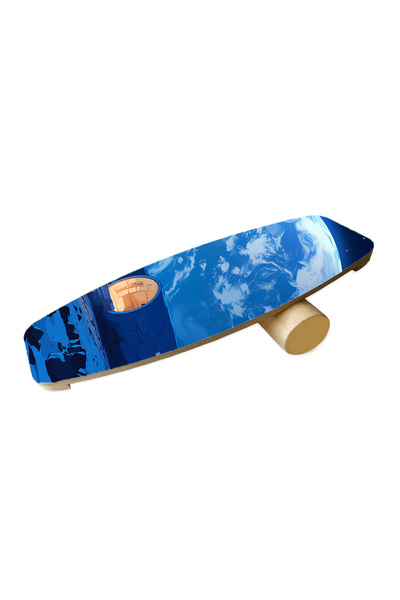 wudie Placă de echilibru cu imprimeu din lemn Rocket Balance Board Rocket Gym Board