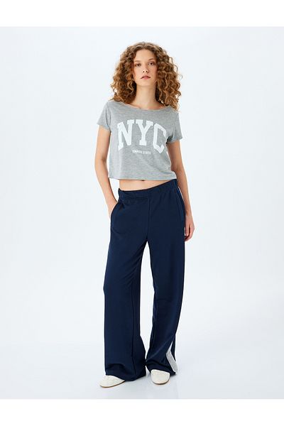 Koton Tricou cu imprimeu NYC cu gât de barcă