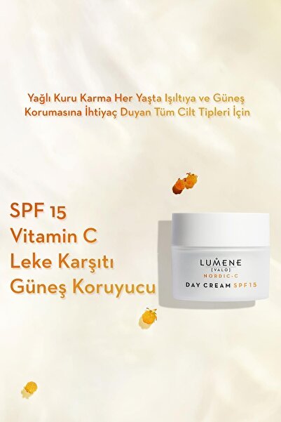 LUMENE Vitamin C - Aydınlatıcı Ve Leke Karşıtı Gündüz Kremi, Spf15, 50 ml Tüm Cilt Tipleri Için