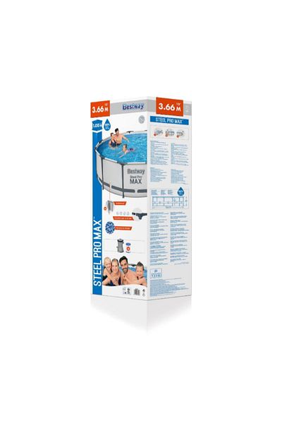 BESTWAY Steel Pro Frame Pool Set+Filter Pump 366X100Cm -26-56260
