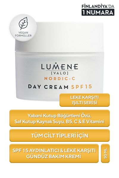 LUMENE SPF15 Day Care Cream - Vitamin C Brightening and Anti-Blemish 50 ml