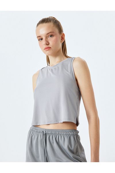 Koton Sleeveless Crew Neck Comfortable Fit Crop Athlete Undershirt