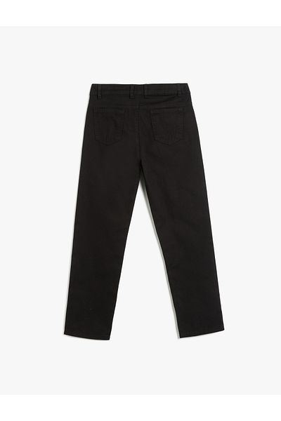 Koton Button Detailed Cotton Basic Chino Pants