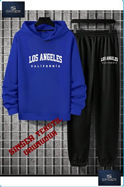 SS SİNSER Kapşonlu Çocuk “LOSANGELES calıfornıa” Baskılı Eşofman Takımı