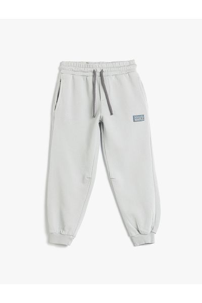 Koton Cotton Laced Waist Pocket Detailed Relax Fit Sweatpants