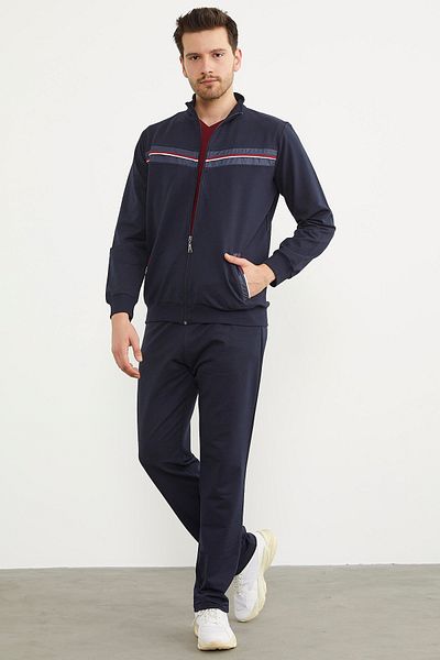 Sementa Σετ φόρμας με φερμουάρ Stand Collar - Navy Blue