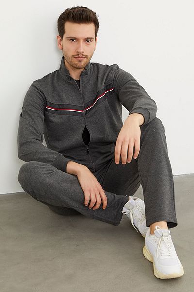 Sementa Σετ φόρμας με φερμουάρ Stand Collar - Anthracite