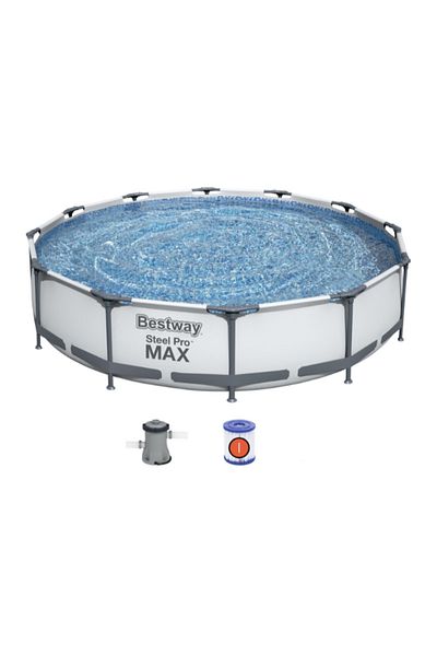 BESTWAY Steel Pro Frame Pool Set( Filter Pump) 366X76Cm-26-56416