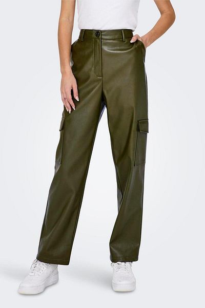 ONLY 15293029-fw Onlkim Faux Leather Cargo Women's Cargo Pants