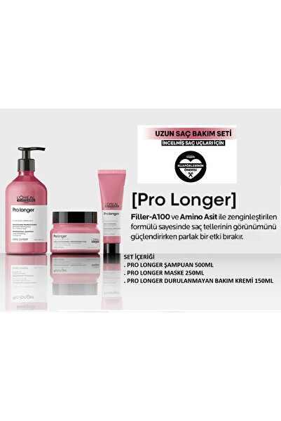 L'oreal Professionnel Serie Expert Pro Longer Şampuan 500ml Maske 250ml Durul...